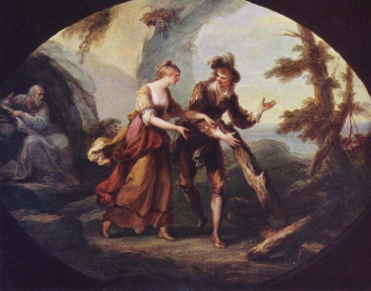 Angelica Kauffmann Miranda and Ferdinand in The Tempest oil painting image